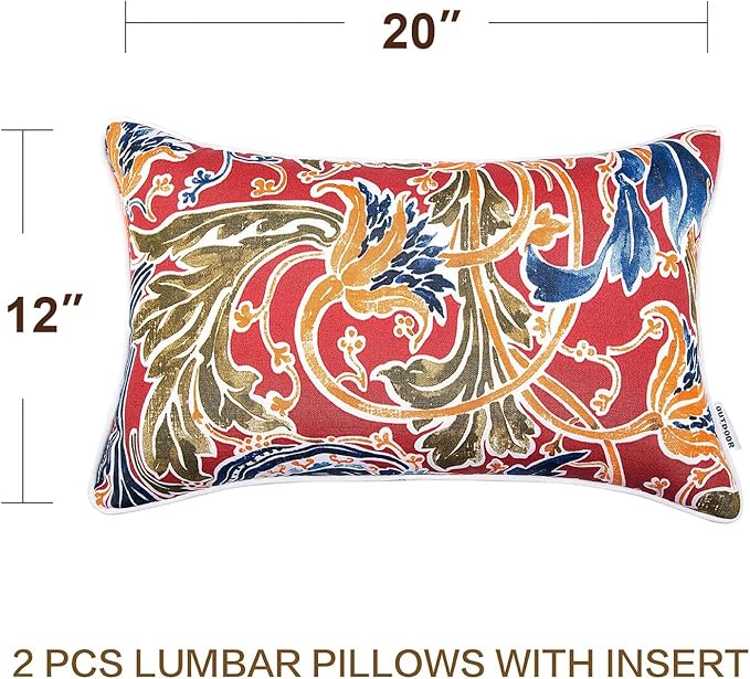 JMGBird Outdoor Lumbar Pillows Set of 2 - Image 8