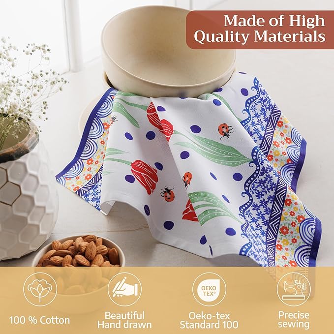 Maison d' Hermine Cloth Napkins Set of 4 100% Cotton Soft & Durable Everyday - Image 3