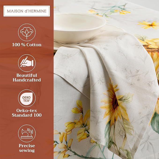 Maison d' Hermine Cloth Napkins Set of 4 100% Cotton Everyday Reusable Square - Image 2