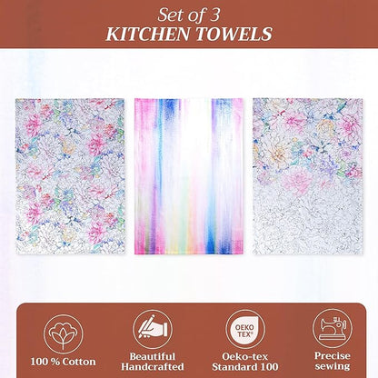 Maison d' Hermine Kitchen Towels Set of 3 100% Cotton 27.50" x 20" Reusable - Image 2