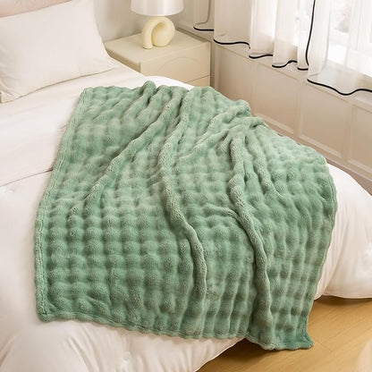 YUSOKI Luxury 3D Bubble Throw Blanket 5lb, All Ages, Home Decoration by YUSOKI