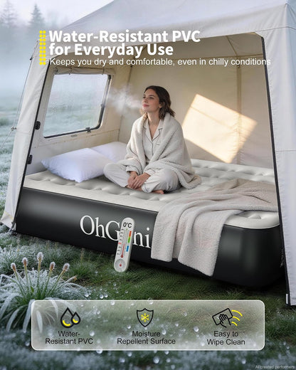 ohgeni 13" raised air mattress full with built, view 10