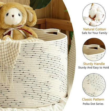 KAKAMAY Large Blanket Basket, Woven Baskets - Image 3