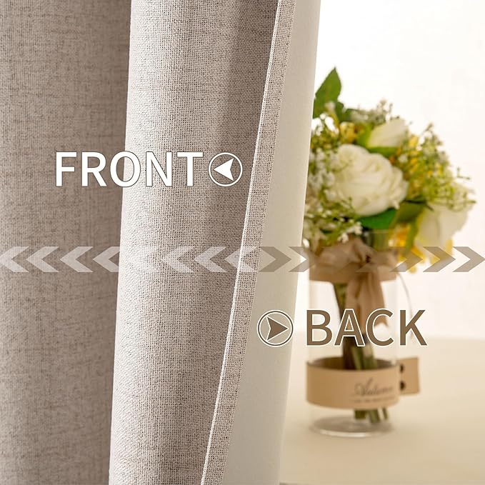 MIULEE 100% Blackout Polyester Textured Curtains - Image 6