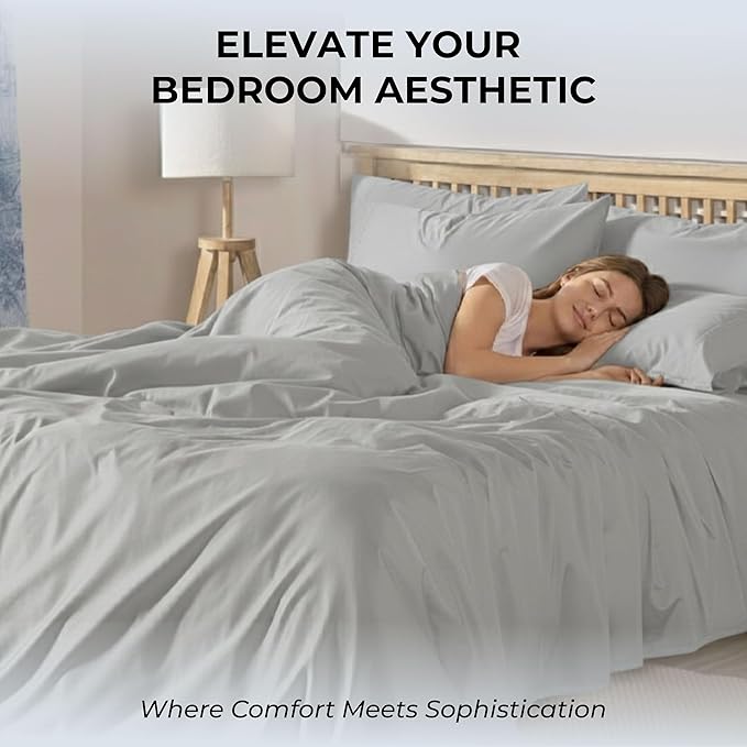 100% Natural Cotton Bed Sheets | 500 TC Single-Ply Sateen Weave Twin XL Sheets - Image 6