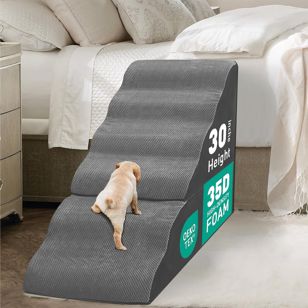 dog stairs for high beds 30-36 inches tall, main product view