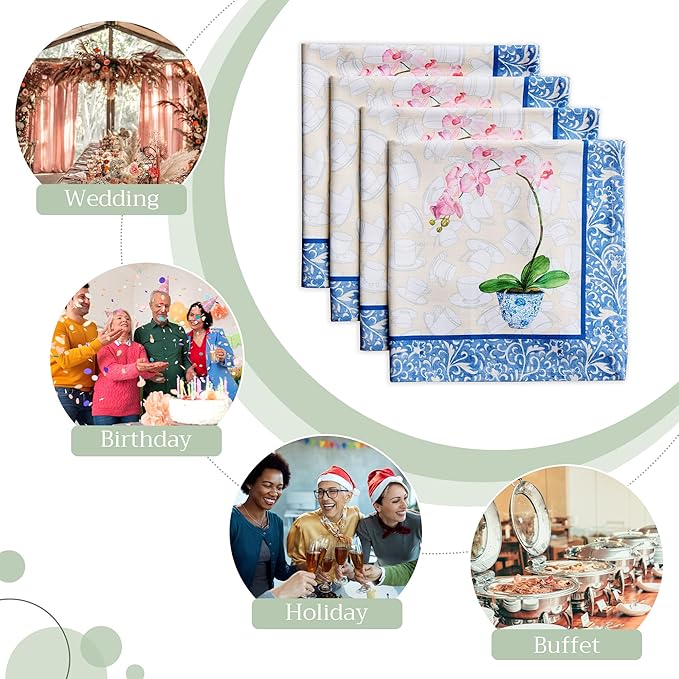 Maison d' Hermine Cloth Napkins Set of 4 100% Cotton Everyday Reusable Square - Image 6