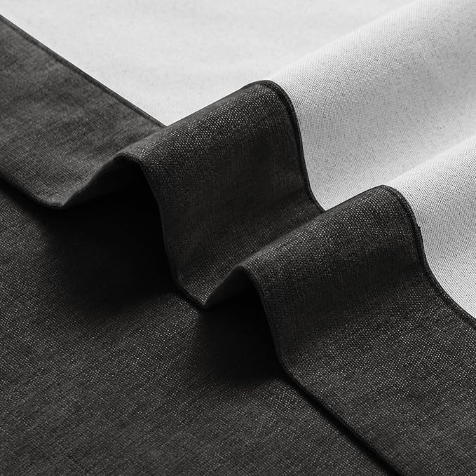 Macochico 100" Wx84 L Charcoal Grey Full Blackout Curtains - Image 5