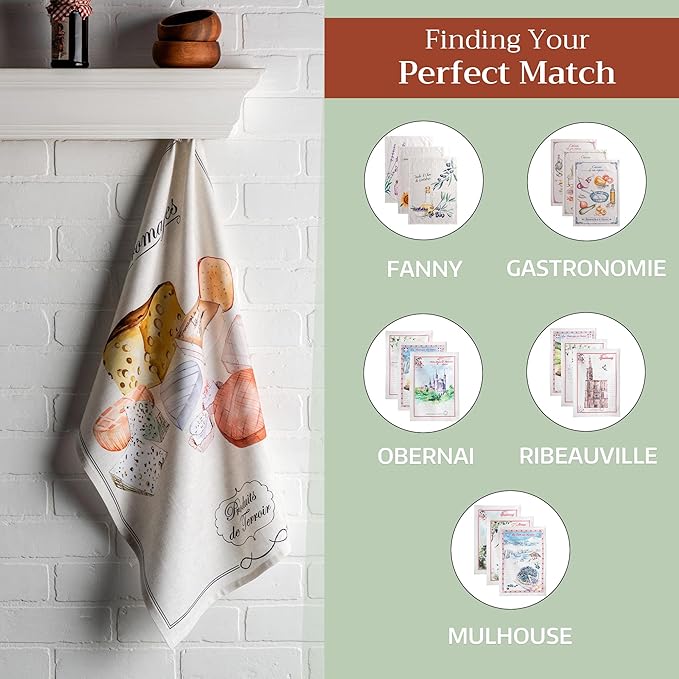 Maison d' Hermine Kitchen Towels Set of 3 100% Cotton 27.50" x 20" Reusable - Image 5