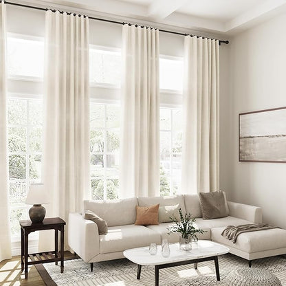 Nanspring Warm Beige Curtains 72 Inch Length - Image 6