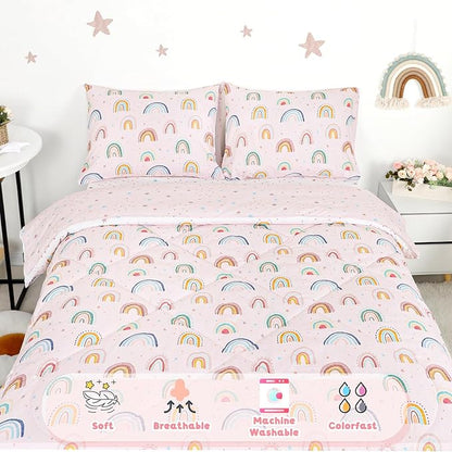 Twin Size Toddler Bedding Set for Girls 5 Piece Toddler Girl Bedding, Super - Image 3