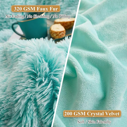 XeGe Faux Fur Throw Pillow Cases, Plush Shaggy Ultra Soft Pillow Covers - Image 4