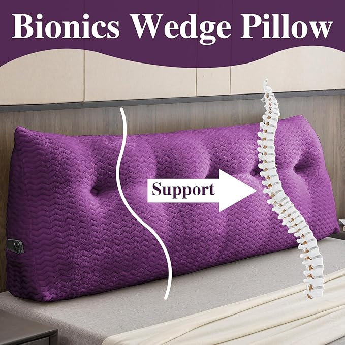 Large Bolster Triangular Headboard Wedge Backrest Positioning Support Bed Rest - Image 5