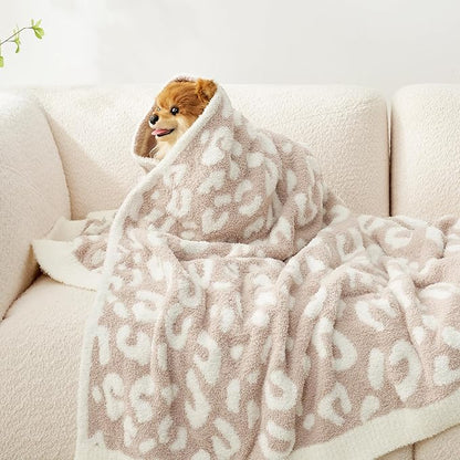 Snuggle Sac Ultra Soft Beige Leopard Blanket Twin Size - Image 6