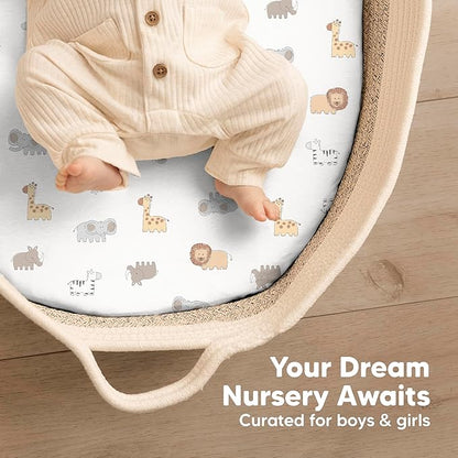 2-Pack Baby Bassinet Sheets Girl, Boy - Image 8