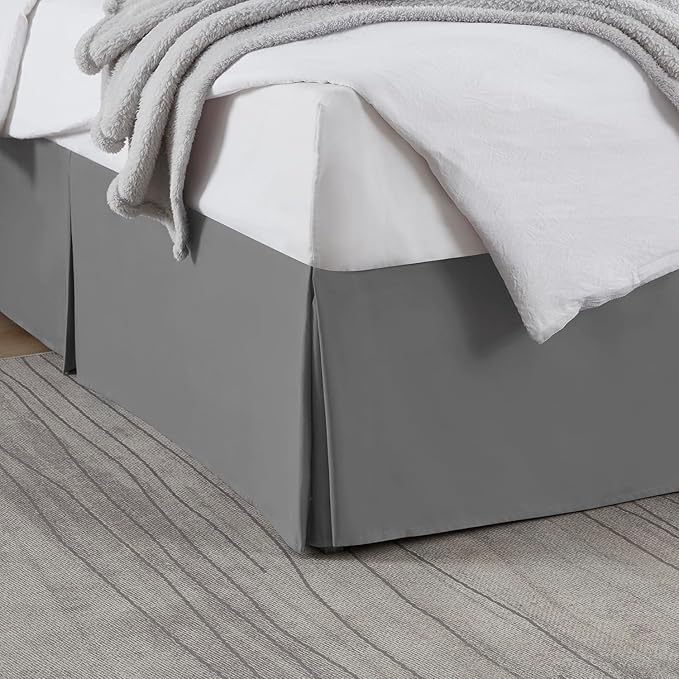 Nestl Grey Twin Bed Skirt by Nestl