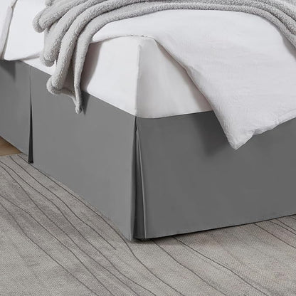 Nestl Grey Blue Bed Skirt Cal King Size by Nestl