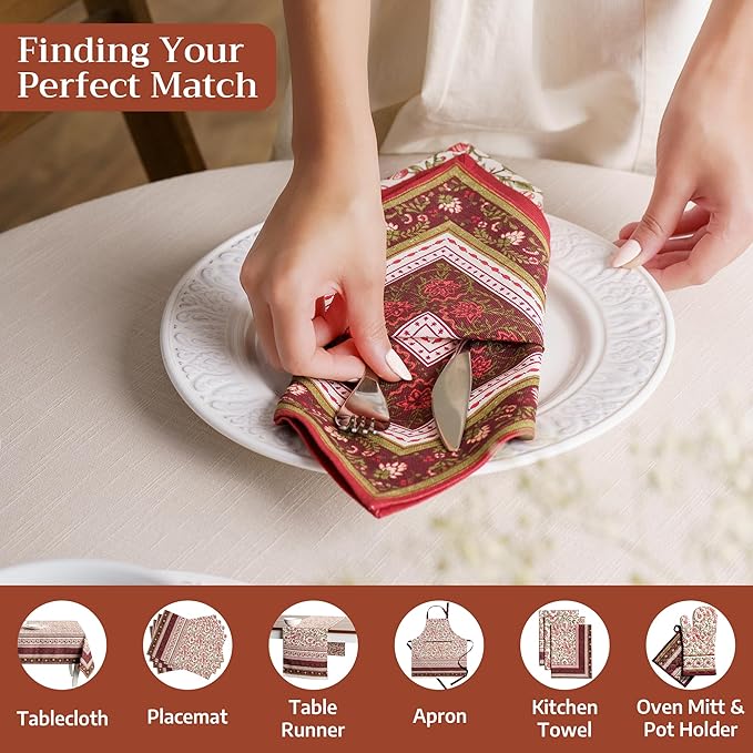 Maison d' Hermine Cloth Napkins Set of 4 100% Cotton - Image 4