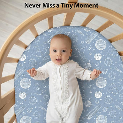 Baby Bassinet Sheets Girl Boy, Fitted Bassinet Sheet Set 3 Pack Bassinet - Image 6