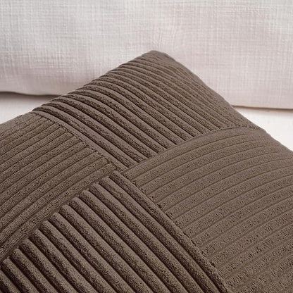 Fancy Homi 2 Packs Dark Brown Lumbar Decorative Throw Pillow Covers 12x20 Inch - Image 3
