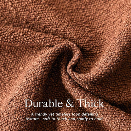 Foindtower Decorative Textured Boucle Throw Pillow Covers Accent Solid Pillow - Image 2