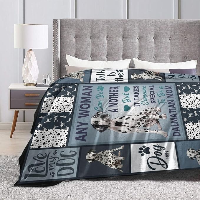 Dalmatian Blanket Dog Throw Blanket Dalmatian Dog Flannel Stuff Merch Cozy - Image 4