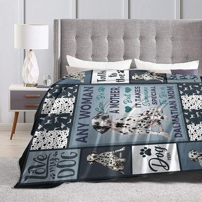 Dalmatian Blanket Dog Throw Blanket Dalmatian Dog Flannel Stuff Merch Cozy - Image 4