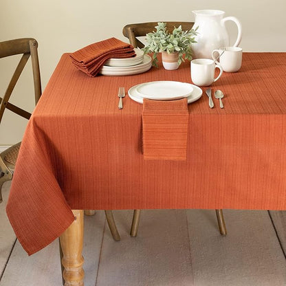 Benson Mills Cameron Textured Fabric Table Cloth, by BensonMills
