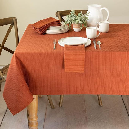 Benson Mills Cameron Textured Fabric Table Cloth, by BensonMills