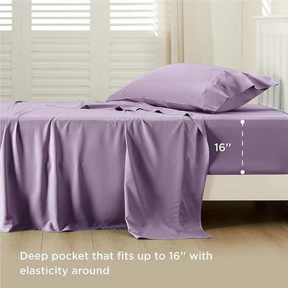 Bedsure Cooling Sheets Twin XL, Rayon Derived from Bamboo, Breathable & Soft - Image 3