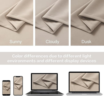 DUALIFE Warm Taupe Curtain 96 Inches Long - Image 5