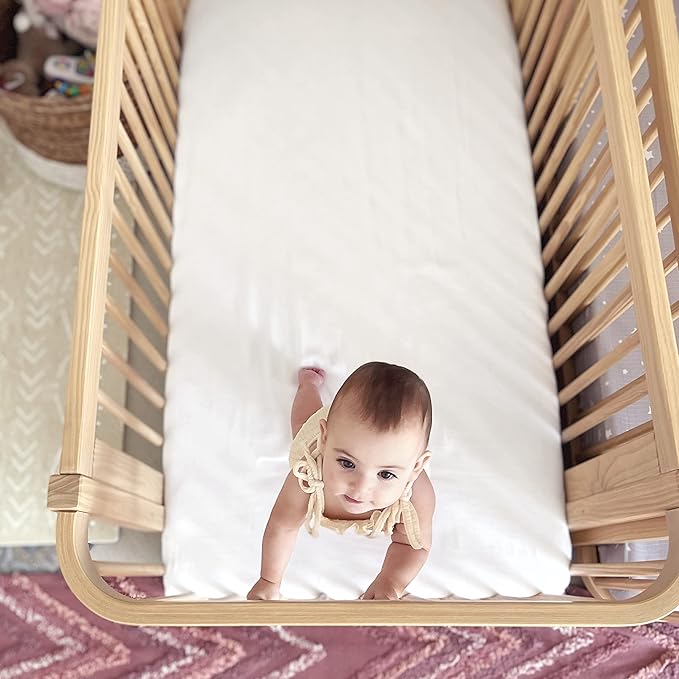Newton Baby Fitted Mini Crib Sheets | Organic Muslin Cotton, Breathable & Soft - Image 8