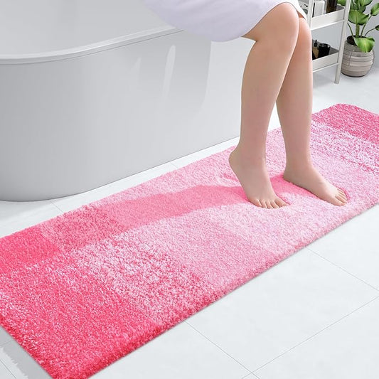 OLANLY Bathroom Runner Rugs 59x17, Extra Soft Absorbent Microfiber Bath Rugs by OLANLY