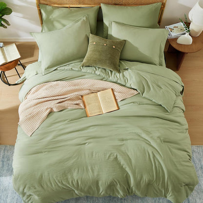 full size comforter sets-7 pieces ultra soft bed, side view