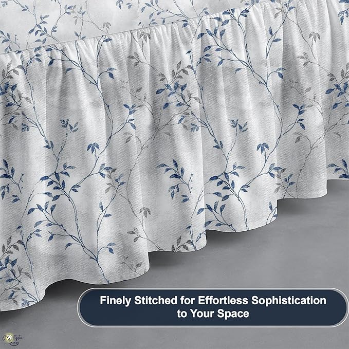 Cottington Lane Ruffled Bed Skirt Queen Size - Image 9