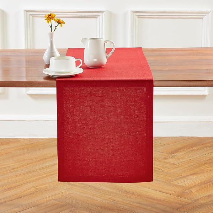 Solino Home Linen Table Runner 120 Inches Long - Image 2