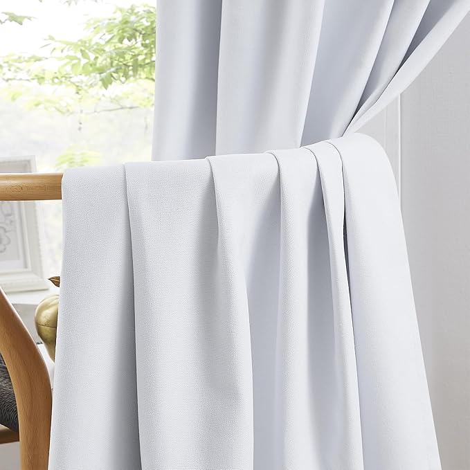 KEQIAOSUOCAI Blackout Extra Long Linen Curtains 11 ft Length Drapes - Image 5