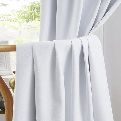 KEQIAOSUOCAI Blackout Extra Long Linen Curtains 11 ft Length Drapes - Image 5