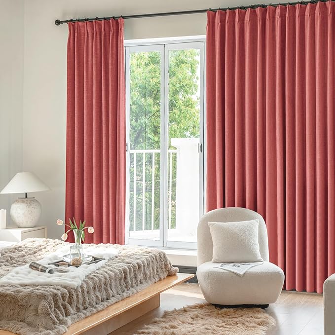 IVAPUPU Linen Pinch Pleated 100% Blackout Curtains - Image 5