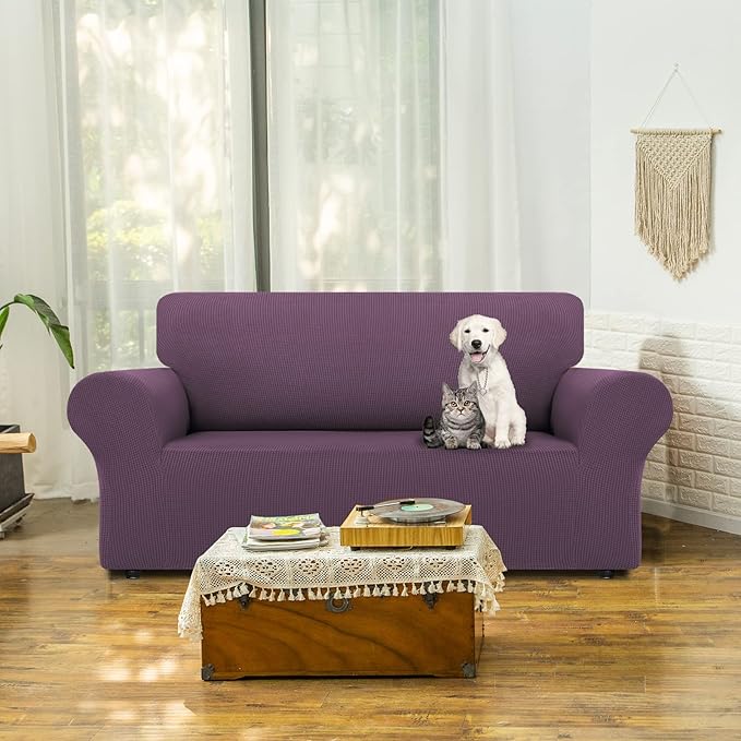 LURKA Stretch Loveseat Sofa Slipcovers 1 Piece Couch Covers - Image 2