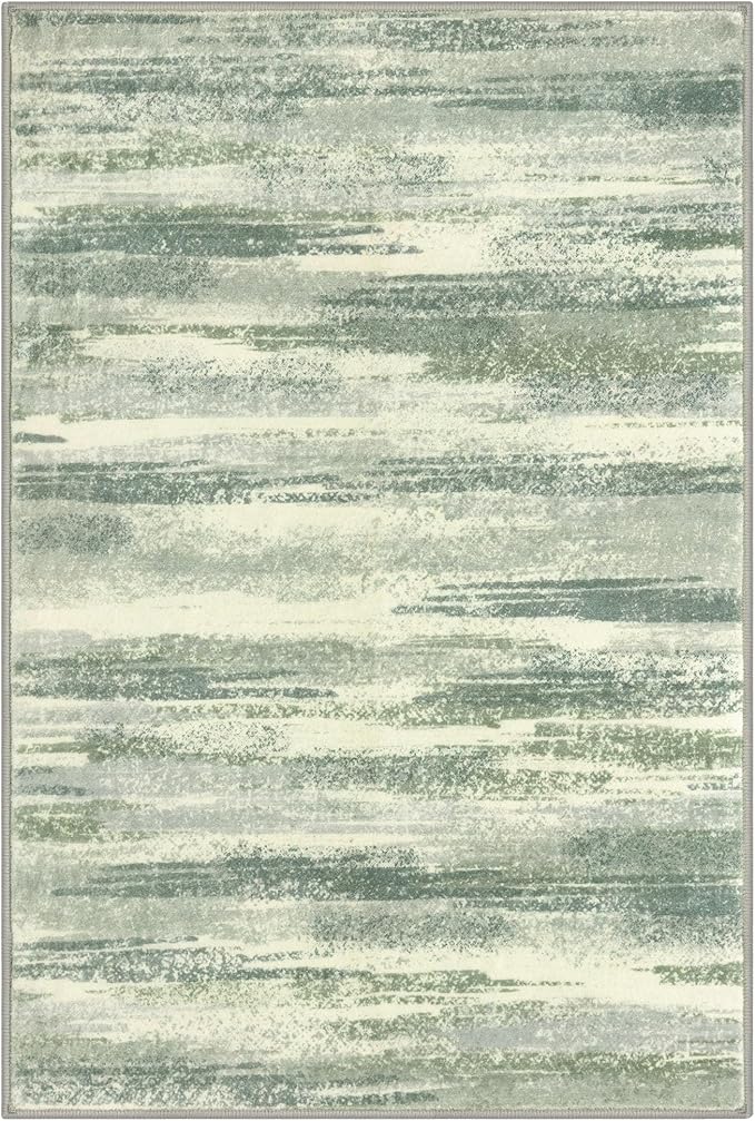 Modern Abstract Entryway Rug Indoor 2x3 Washable Rug Non-Slip Soft Small Area - Image 9