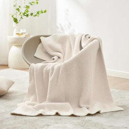 Snuggle Sac Heather Ivory Oversized Throw Blanket - Image 2