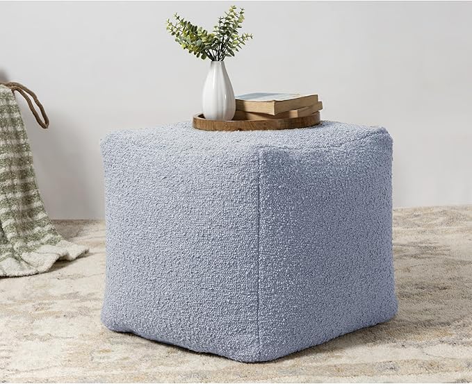 L. R. Resources, Inc. LR Home Handmade Contemporary Solid Boucle Square Indoor by L.+R.+Resources%2C+Inc.