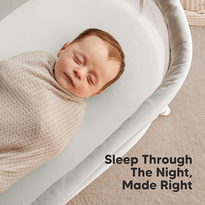 2-Pack Organic Bassinet Sheets for Girls, Boys - Image 6