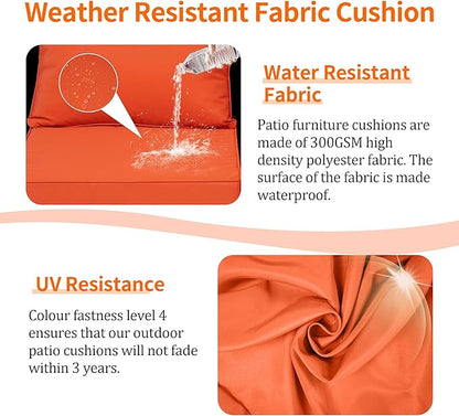 Deep Seat Outdoor Cushion Set of 4, UV&Fade Resistant Deep Seat Patio Cushions - Image 4