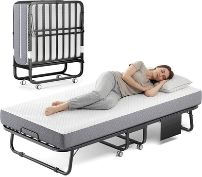 decofy folding bed, portable foldable bed with movable, main product view