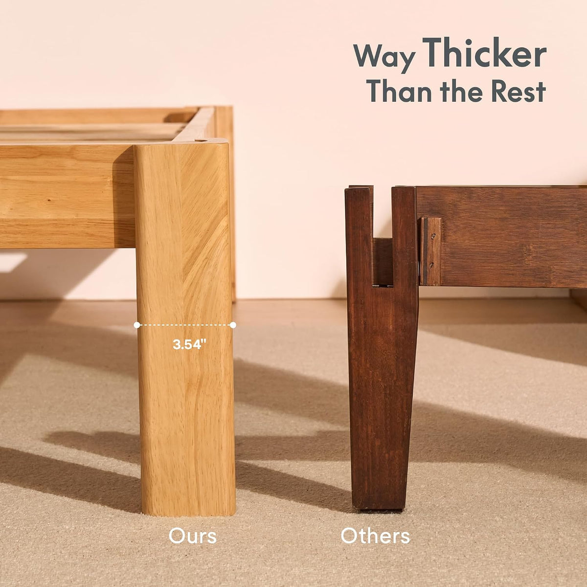 flexispot hako g2 japanese joinery bed frame queen shown in use