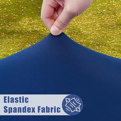 Round Spandex Tablecloth, Elastic Fitted Waterproof Tablecloths - Image 2