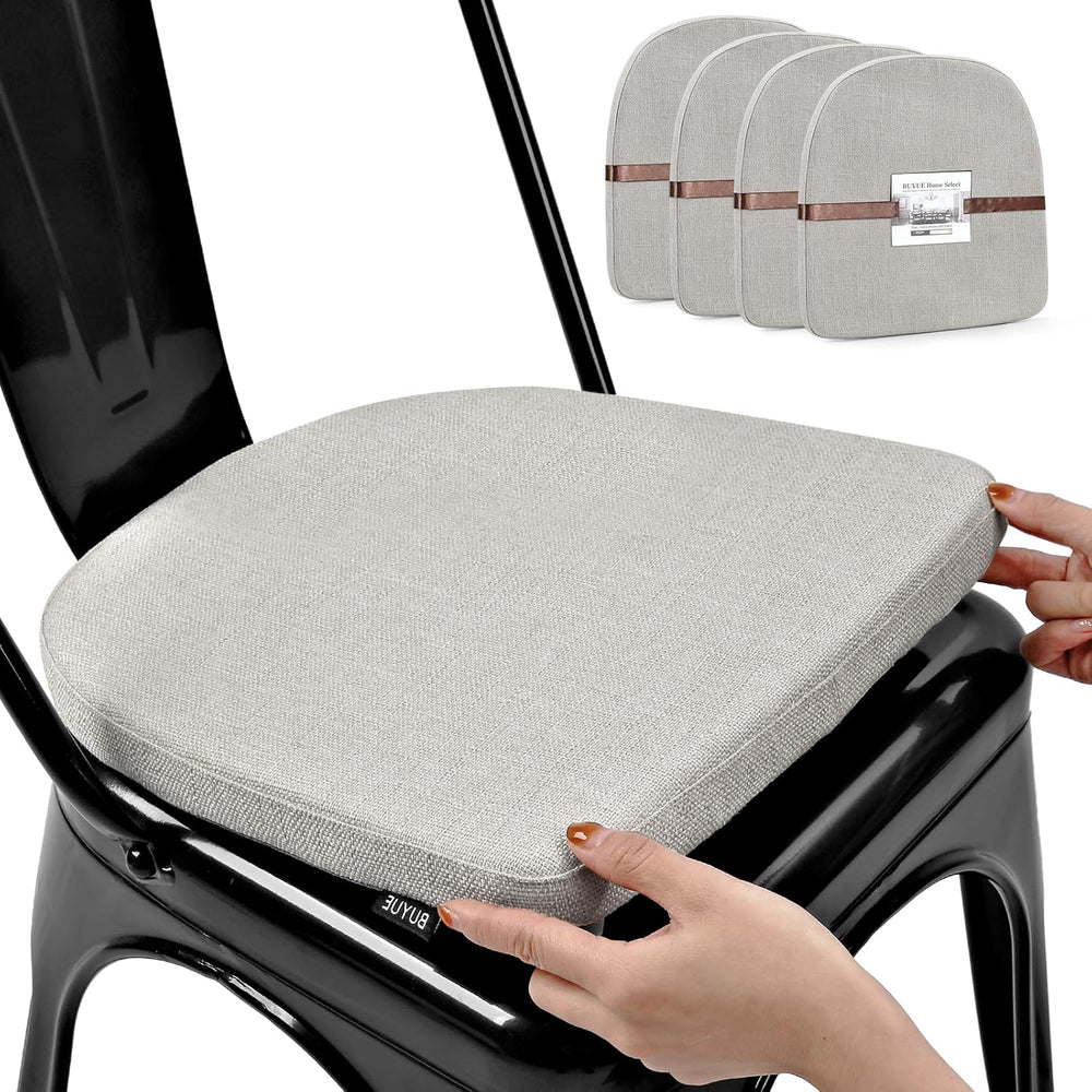 BUYUE Friendly Woven Fabric 14x14 Magnetic Cushions for Metal Chair Set of 4,...