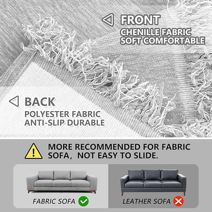MEETSKY Sofa Covers for 3 Cushion Couch Sofa L Shaped Couch Cover Slipcovers - Image 4